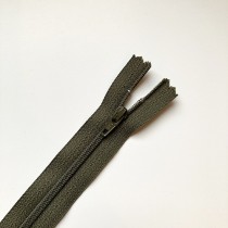 fermeture zippée kaki 20cm