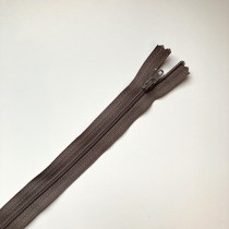 fermeture zippée taupe 40cm