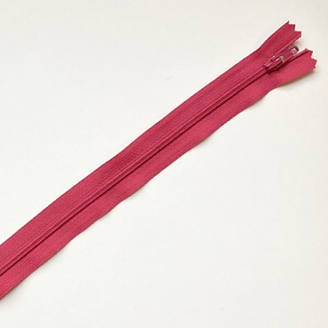 fermeture zippée framboise 35cm