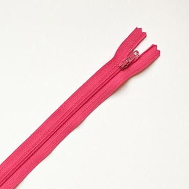 fermeture zippée fushia 25cm