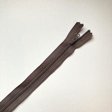 fermeture zippée taupe 40cm